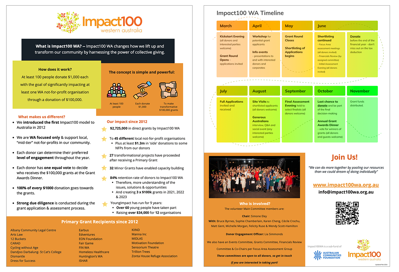 2024 Impact100WA Summary Sheet